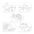 126565 Little Dutch Kolorowanka z farbami akwarelowymi Forest Friends 3+ 8714274126565 (2).png