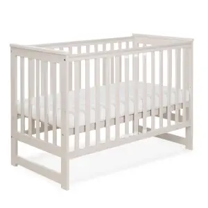 Yoonco Łóżeczko drewniane z barierką IWI beż