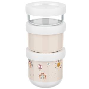 Mepal Pojemnik na przekąski piętrowalny Mio 3-częściowy Sunshine & Rainbow