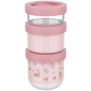 Mepal Pojemnik na przekąski piętrowalny Mio 3-częściowy Fairy & Garden