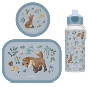 Mepal Lunch set Campus 3 el. Forest Friends bidon + śniadaniówka + pojemnik na przekąski