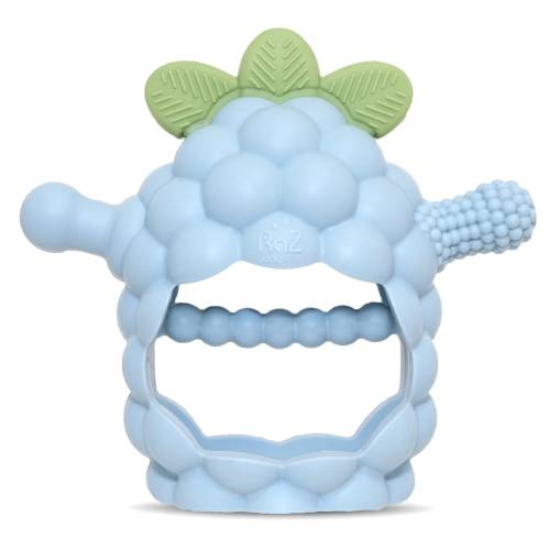 RazBaby Gryzak Silikonowy na ząbkowanie dla Niemowląt  Razberry Grip błękitny, 3m+ 857371000906 (1).jpg