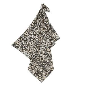 La Millou otulacz bamboo cienki kocyk roz. M 100x120 cm / Leopard Cream