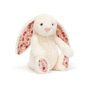 JELLYCAT MASKOTKA PRZYTULANKA Króliczek z Kwiecistymi Uszami Kremowy „Berry” 31 cm