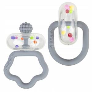 GILIGUMS ZESTAW GRZECHOCZĄCY PREZENTOWY SZARY 30063