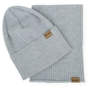 Patulove Merino set całoroczny - czapka i komin GREY