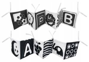 Tuli Fun miękka dwustronna książeczka harmonijka kontrastowa 6M+