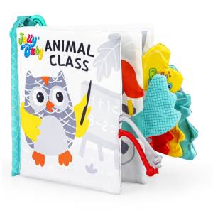 Jolly Baby miękka książeczka sensoryczna szeleszcząca Sprytne Zwierzaki 0M+