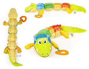 Jolly Baby Krokodyl Oskar z miarką pluszowa zabawka zensoryczna Dumel 0M+