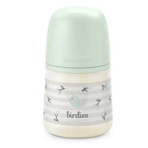 Suavinex Butelka SX Pro 150 ml przepływ wolny S zielona Birdies 0M+