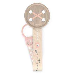  Zawieszka do smoczka klips z tasiemką Suavinex różowy