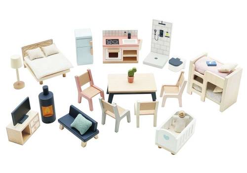 Drewniane mebelki do domku dla lalek duży zestaw, zabawka dzieci Le Toy Van 5060023410403 (1).jpg