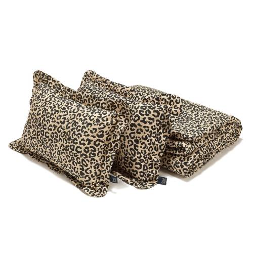 Komplet Pościeli Bawełnianej LEOPARD CREAM by Magdalena Lamparska (XXL) [152368-BEDSET-CTPT-XXL].jpg