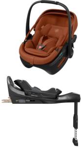 Maxi Cosi Coral Slide PRO 360 - fotelik samochodowy dla niemowląt 40-87 cm, ~0-13 kg, zestaw z bazą | Copper Terra