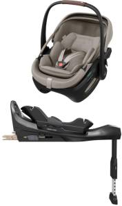 Maxi Cosi Coral Slide PRO 360 - fotelik samochodowy dla niemowląt 40-87 cm, ~0-13 kg, zestaw z bazą | Sapphire Sand