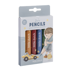 Little Dutch Drewniane, grube kredki Jim & Friends