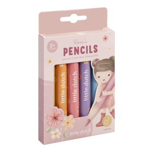 Little Dutch Drewniane, grube kredki Rosa & Friends