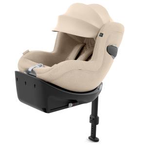 Cybex Sirona Ti i-Size - obrotowy fotelik samochodowy z ISOFIX dla małych dzieci, 40-150 cm | Cozy Beige