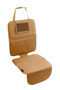 WeAreOne mata ochronna do auta pod fotelik samochodowy / Beżowa 