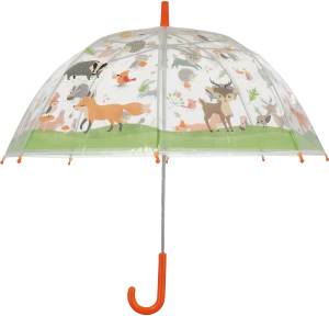 Esschert DesignPrzezroczysty parasol dziecięcy – Leśne Zwierzęta, 3+