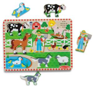 Melissa & Doug Dźwiękowa układanka Farma Old MacDonald's 