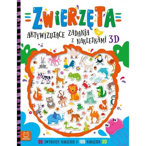 Zwierzęta. Aktywizujące zadania z naklejkami 3D aksjomat  9788383740348 (1).jpg