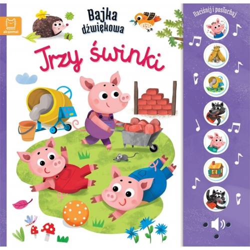 Naciśnij i posłuchaj! Bajka dźwiękowa. Trzy świnki aksjomat 9788382138122 (1).jpg