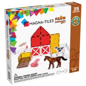  Magna-Tiles klocki magnetyczne konstrukcyjne Zestaw Farm Animals 25 el. 3+