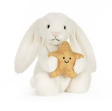 JELLYCAT MOSKOTKA KRÓLICZEK KRÓLIK KREMOWY Z GWIAZDKĄ 31CM