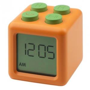 MARY'S Budzik dla dziecka Klocek pomarańczowy