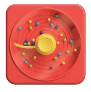  Fat Brain Toy PlayTab Sensoryczny Kwadrat Zmiatacz Kulek 12M+