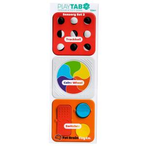  Fat Brain Toy PlayTab Sensoryczne Kwadraty Zestaw 2 z Kuleczkami 12M+
