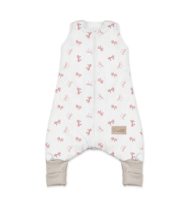 Albero Mio Śpiworek - Śpiworek z nogawkami S 1,5 tog CP9 Pudrowe kokardki