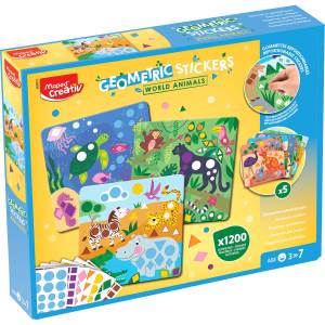  Maped Creativ Naklejki geometryczne - świat zwierząt 3+