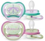 Philips Avent smoczek silikonowy uspokajający Ultra Air 2 szt. 0-6M 376/19