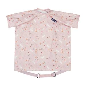 BiBADO Wodoodporny śliniak z krótkim rękawem BLW Botanical bunnies