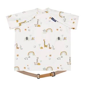 BiBADO Wodoodporny śliniak z krótkim rękawem BLW Serengeti Spaghetti