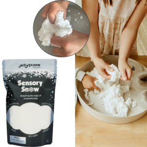 Jellystone, Sensory Snow, Sensoryczny śnieg, miękka masa sensoryczna dla dzieci, 3+
