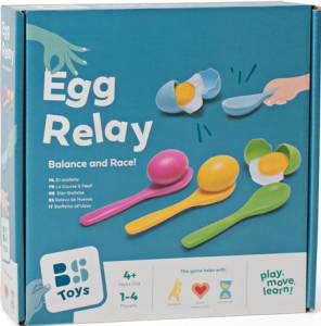 BS Toys  Gra zręcznościowa edukacyjna dla dzieci Wyścig Jajko na łyżce 4+