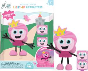 Glo Pals, CASE  IDA Księżniczka Postać do kąpieli - zestaw z dwiema kostkami sensorycznymi świecącymi w wodzie