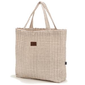 La Millou Torba Shopper Bag uniwersalna torba na ramię / Beige Vichy