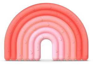 SUAVINEX GRYZAK SILIKONOWY TĘCZA RÓŻOWY 0M+