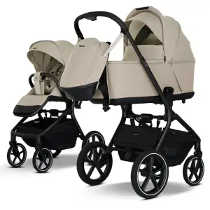MyJunior wózek wielofunkcyjny 2w1 MAVI ze składaną gondolą / Sandstone Beige