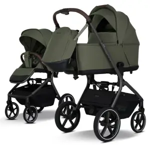 MyJunior wózek wielofunkcyjny 2w1 MAVI ze składaną gondolą /  Olive Green