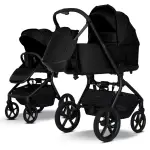 MyJunior wózek wielofunkcyjny 2w1 MAVI ze składaną gondolą /  Pure Black