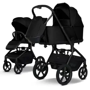 MyJunior wózek wielofunkcyjny 2w1 MAVI ze składaną gondolą /  Pure Black