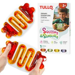 TULLO Gniotek sensoryczny z cieczą squishy pomarańcz