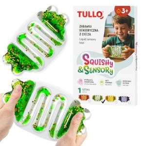 TULLO Gniotek sensoryczny z cieczą squishy zielony