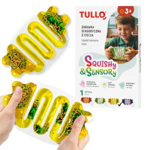 TULLO Gniotek sensoryczny z cieczą squishy żółty