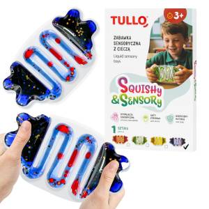 TULLO Gniotek sensoryczny z cieczą squishy niebieski